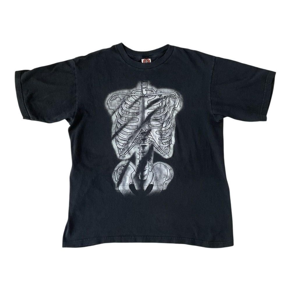 Vintage 1997 Looney Tunes Glow in the Dark Skeleton T-Shirt Size L